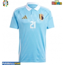 Belgien Timothy Castagne #21 Auswärtstrikot EM 2024 Kurzarm